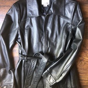 Leather coat